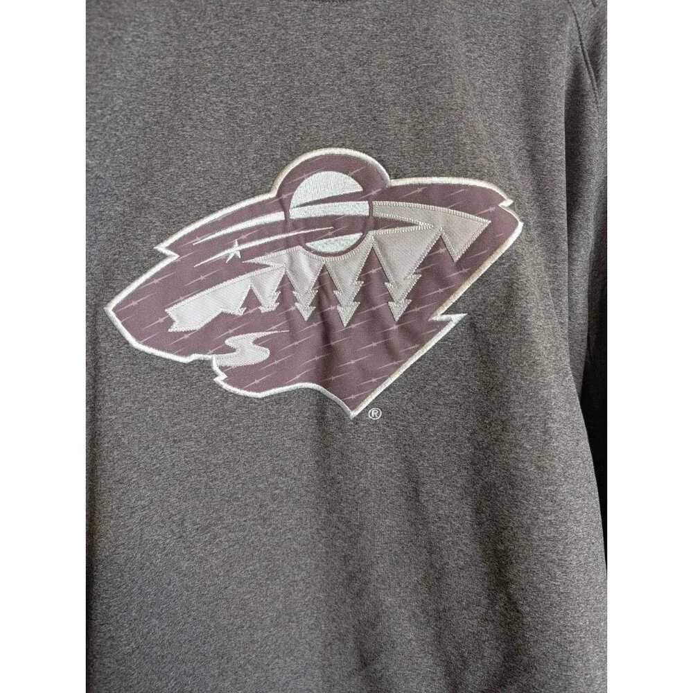 2xl UNRL x MN Wild Crossover Grey Large Logo Sweatshirt XXL Minnesota Hockey